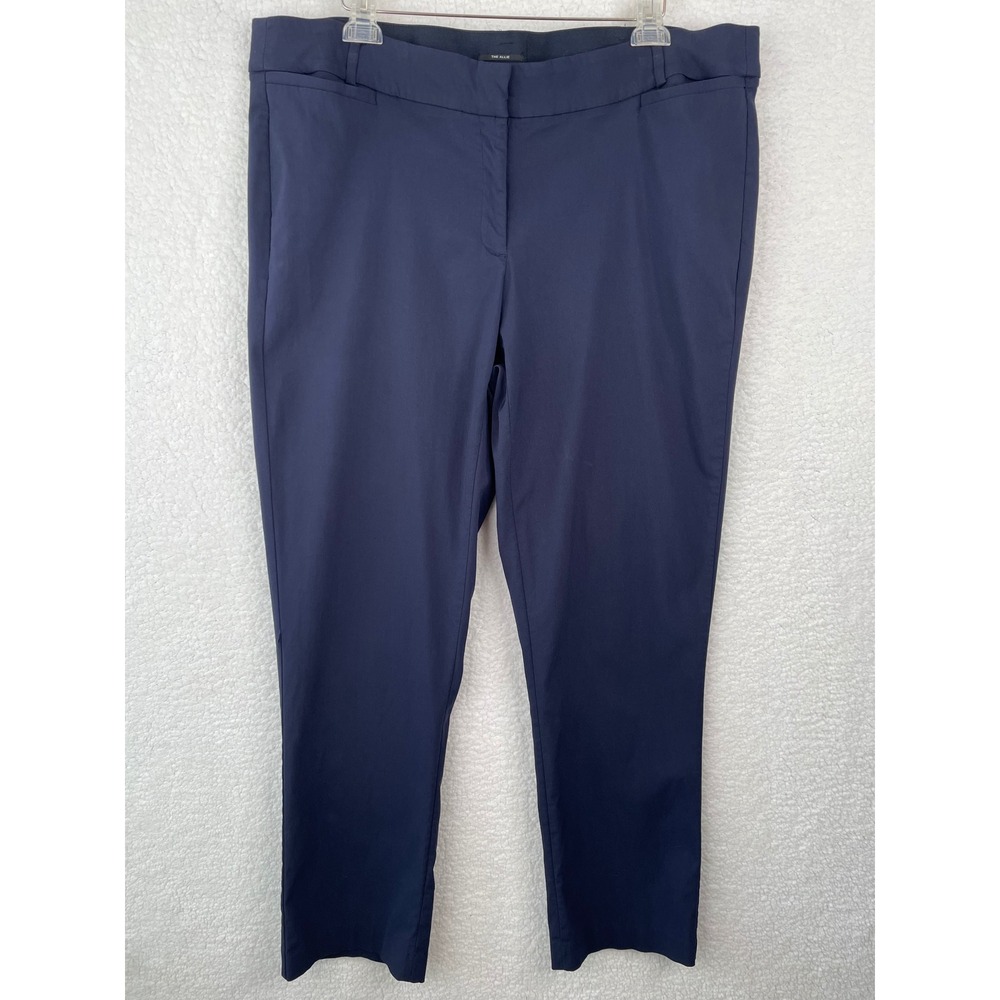 Lane Bryant The Allie Navy Blue Straight Leg Dress Pants Womens 22R Plus Size